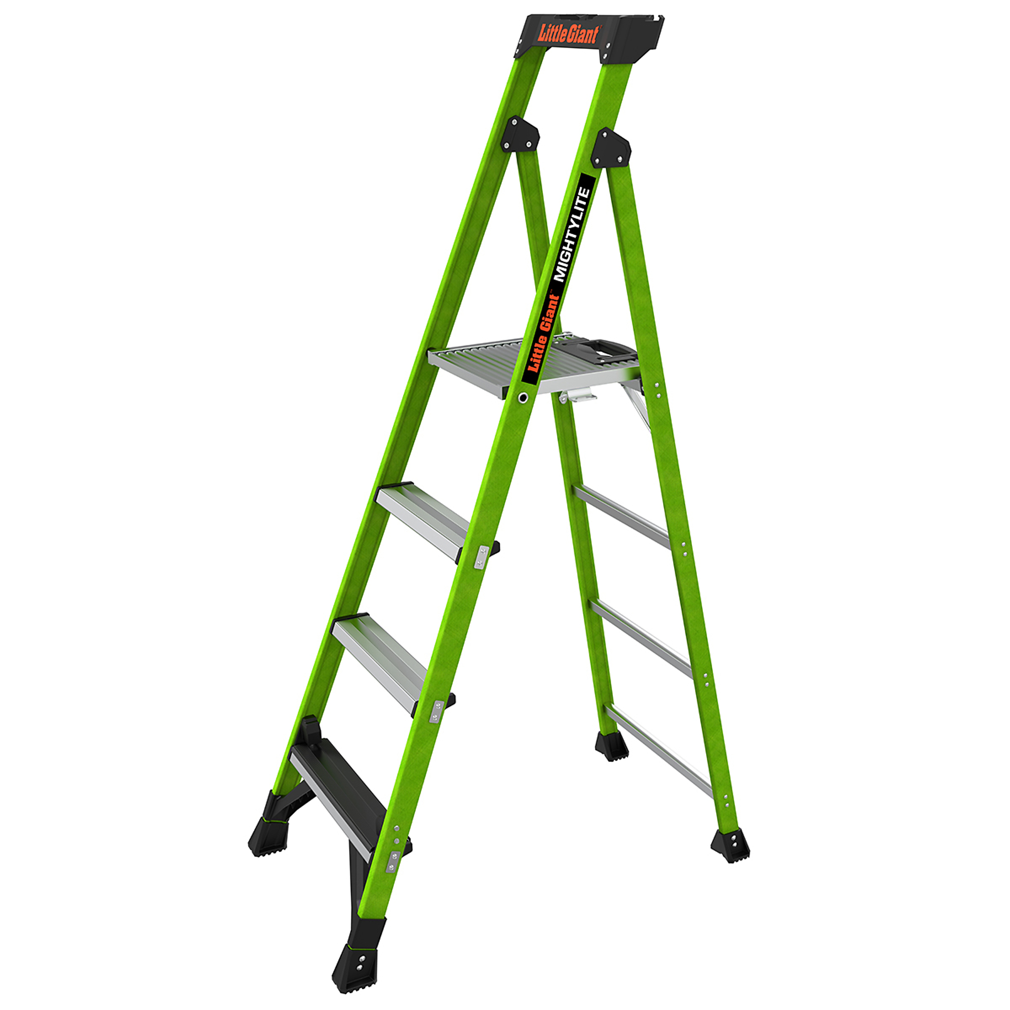 Little Giant MightyLite Stepladder - 6ft., Fiberglass, 375-Lb. Capacity, Ground Cue, Model# 15406-001